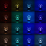 Lampa LED decorativa, Vivimall, 3D, Roata Panoramica, cu telecomanda, doua moduri de alimentare USB si baterii, 20 cm inaltime, din material acril si lumina multicolora, alb - vivimall.ro