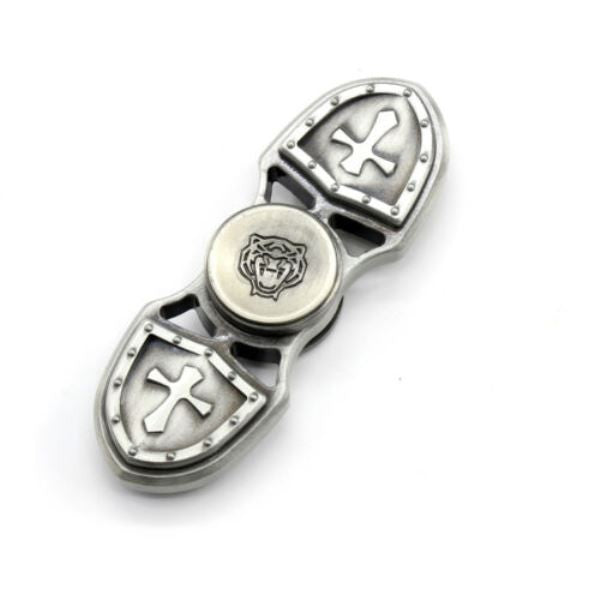 Fidget Spinner Cu Design Vintage Armura Gri - vivimall.ro