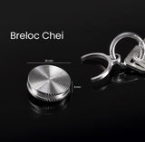Fidget Spinner Titirez Anti Stress, Flippy, Tip Pandativ / Breloc, Ondulatii Mici, Otel Inoxidabil, 30x30x8 mm, Silver - vivimall.ro