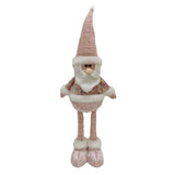 Figurina Decorativa, Pentru Craciun, Vivimall, Mos Craciun, Picioare Telescopice, Inaltime Reglabila 44-54cm, Bluza cu Paiete, Roz - vivimall.ro