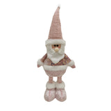 Figurina Decorativa, Pentru Craciun, Vivimall, Mos Craciun, Picioare Telescopice, Inaltime Reglabila 44-54cm, Bluza cu Paiete, Roz - vivimall.ro