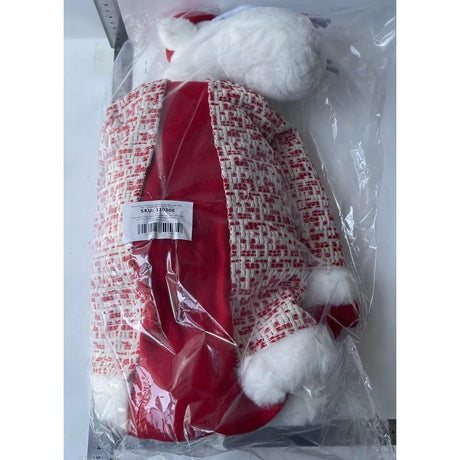 Figurina Decorativa, Pentru Craciun, Vivimall, Ren, Picioare Telescopice, Inaltime Reglabila 42 - 80 cm, cu Haina, Alb/Rosu - vivimall.ro