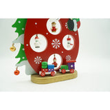 Figurina decorata, Mos Craciun, Rosu, din Lemn, 18 cm x 24.5 cm, Interior, Vivimall - vivimall.ro