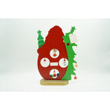 Figurina decorata, Mos Craciun, Rosu, din Lemn, 18 cm x 24.5 cm, Interior, Vivimall - vivimall.ro