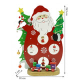 Figurina decorata, Mos Craciun, Rosu, din Lemn, 18 cm x 24.5 cm, Interior, Vivimall - vivimall.ro