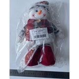 Figurina Decorativa, Pentru Craciun, Vivimall, Om de Zapada, Picioare Telescopice, Inaltime Reglabila 44-54cm, Caciula cu Fugi, Rosu/Gri - vivimall.ro