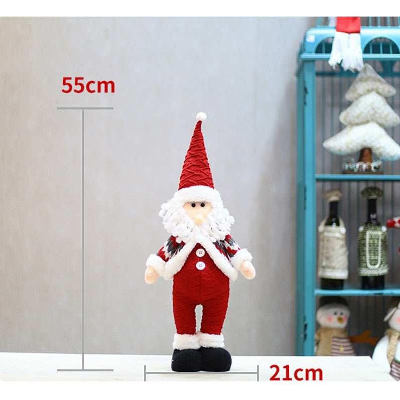Figurina Craciun, Mos Craciun, rosu, inaltime 55 cm - vivimall.ro