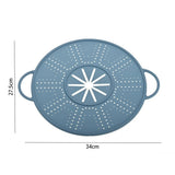 Capac Sita pentru Tigaie, Vivimall, 28 inch, Capac din Silicon pentru Scuregere, Rezistent la Remperaturi ridicate, Anti-Stropire, Deflector de Ulei, Verde deschis - vivimall.ro