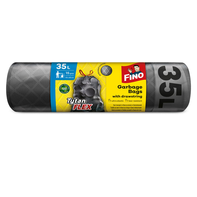 Fino Saci menajeri cu snur Tytan Flex 15 buc 35l - vivimall.ro