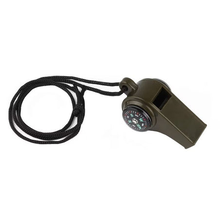 Fluier 3in1, Vivimall cu Busola si Termometru, pentru Drumetii, Negru - vivimall.ro