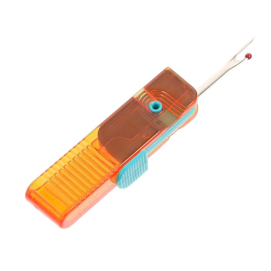 Dispozitiv pentru Descusut, Flippy, Taietor de Etichete, 1.7 x 7 cm, Pliabil, din Plastic, Albastru/Portocaliu