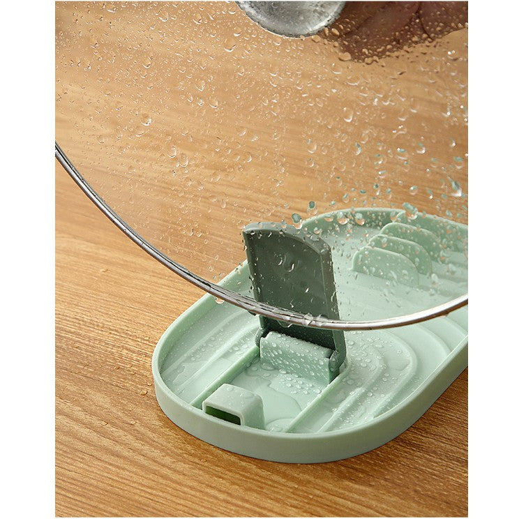 Suport Pliabil, Vivimall, pentru Capace, Linguri, Multifunctional, Plasare pe Blatul de Bucatarie, 11.5 x 18 x 2.2 cm, Albastru inchis - vivimall.ro