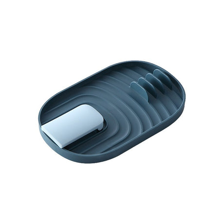 Suport Pliabil, Pentru Capace, Linguri, Multifunctional, Plasare Pe Blatul De Bucatarie, 11.5 X 18 X 2.2 Cm, Albastru Inchis - vivimall.ro