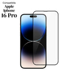 Folie de Protectie Ceramica, Flippy, Compatibila cu Apple iPhone 16 Pro, Ceramics 9D, Antisoc, Margini Negre, Transparent - vivimall.ro