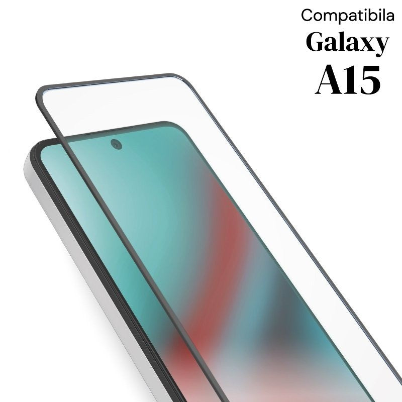 Folie de Protectie Ceramica, Flippy, Compatibila cu Samsung Galaxy A15, A15 5G, Ceramics 9D, Antisoc, Margini Negre, Transparent - vivimall.ro