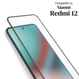 Folie de Protectie Ceramica, Flippy, Compatibila cu Xiaomi Redmi 12, Ceramics 9D, Antisoc, Margini Negre, Transparent - vivimall.ro