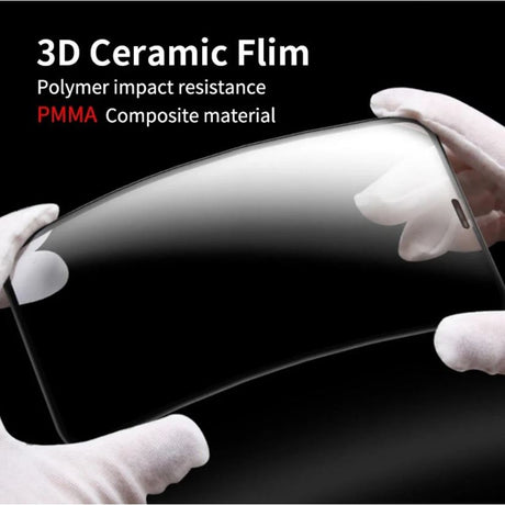 Folie de Protectie Ceramica, Vivimall, Compatibila cu Xiaomi Redmi 12 Pro, Ceramics 9D, Antisoc, Margini Negre, Transparent - vivimall.ro
