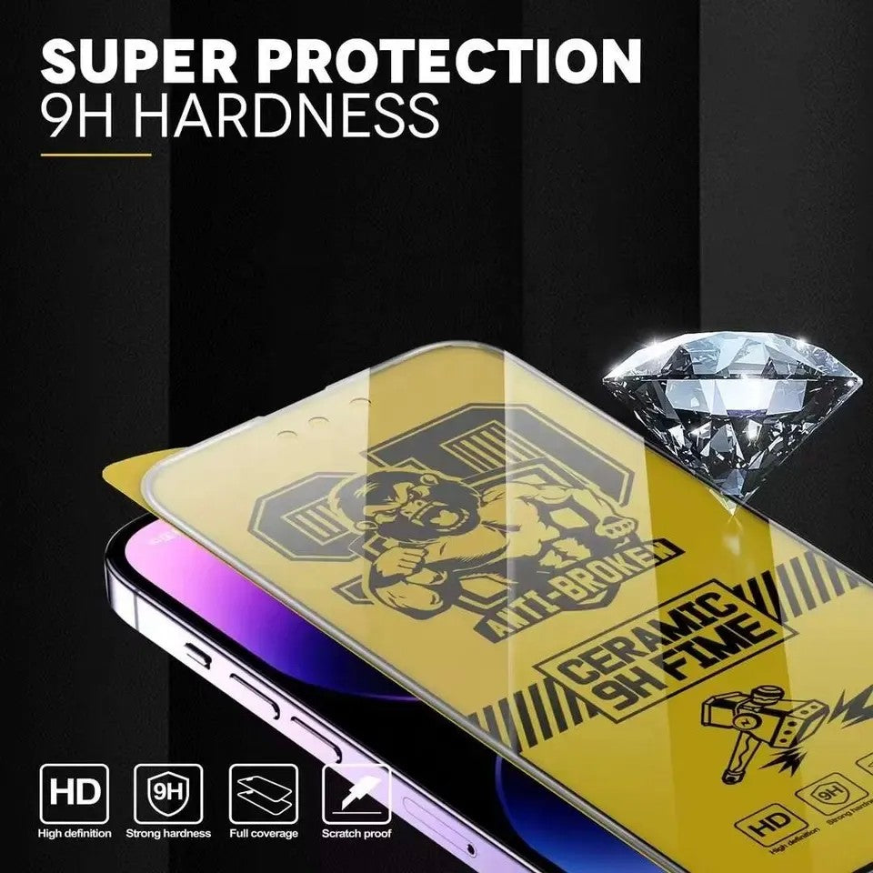 Folie de protectie Ceramica Flippy®, Transparenta HD, 9H, pentru Apple iPhone 14 Pro Max margini negre - vivimall.ro