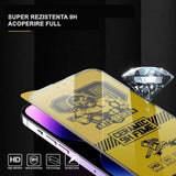 Folie de protectie Ceramica,  Flippy,  compatibila cu Apple iPhone 15 Pro Max, Transparenta HD, 9H, margini negre - vivimall.ro