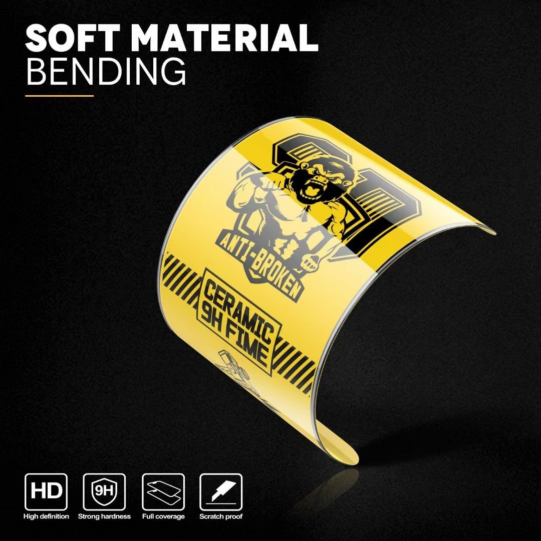 Folie de protectie Ceramica Flippy®, Transparenta HD, 9H, pentru Samsung A53 5G margini negre - vivimall.ro