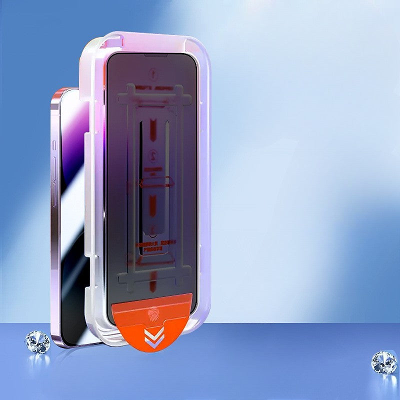 Folie de Protectie cu Instalare Rapida, Flippy, pentru Apple iPhone 15 Plus, Privacy Tempered Glass Easy Tool, Full Cover, Protectie Difuzor, HD, Margini Negre, Transparent - vivimall.ro