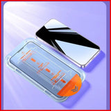 Folie de Protectie cu Instalare Rapida, Flippy, pentru Apple iPhone 15, Tempered Glass Easy Tool, Full Cover, Protectie Difuzor, HD, Margini Negre, Transparent - vivimall.ro