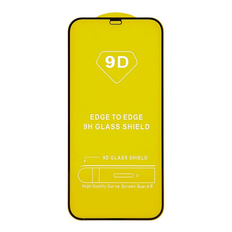 Folie sticlă Tempered Glass 9D Full Cover pentru Apple iPhone 15, margini negre, vedere frontală