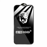 Folie Tempered Glass 10D Full Cover pentru Apple iPhone 15 Pro, margini negre, vedere frontală produs