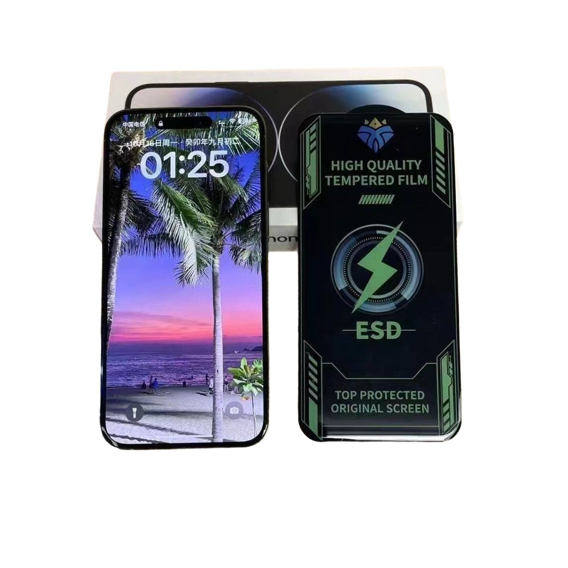 Folie de Protectie, Vivimall, pentru Apple iPhone 15, Tempered Glass ESD, Electroplate, Regenerabila, Full Cover, Margini Negre, Transparent - vivimall.ro