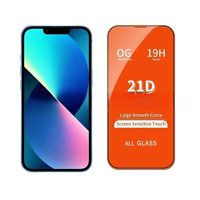 Folie de Protectie, Vivimall, pentru Apple iPhone 15, Tempered Glass OG, Full Cover 21D, HD, Margini Negre, Transparent - vivimall.ro
