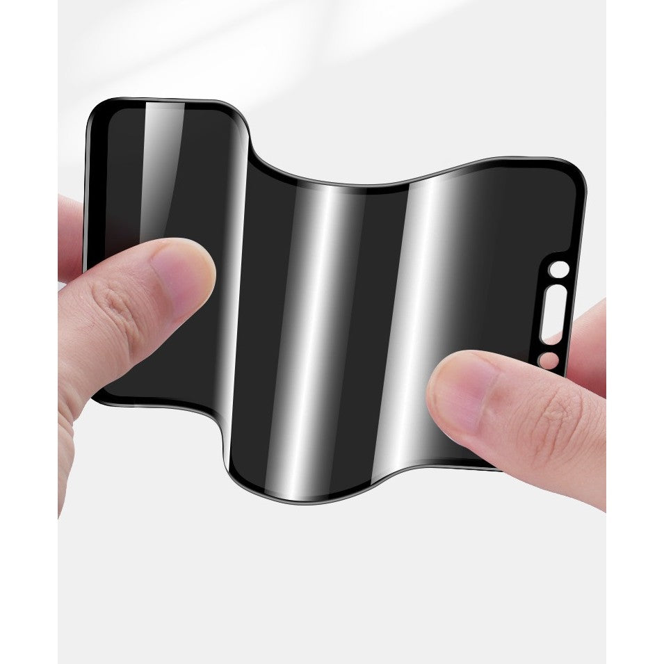 Folie de Protectie, Vivimall, pentru iPhone 15 Plus, Matte Ceramic Privacy, 9H, Confidentialitate 30°, Anti-Soc, Negru Transparent - vivimall.ro
