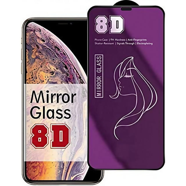 Folie de Protectie, Vivimall, pentru iPhone 15 Plus, Tempered Glass Mirror 8D, Efect Oglinda, HD, Violet - vivimall.ro