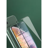 Folie de Protectie, Vivimall, pentru iPhone 15 Pro, Full Cover, Ceramics 9D, Anti-soc, Anti-amprenta, Margini Negre, Transparent - vivimall.ro
