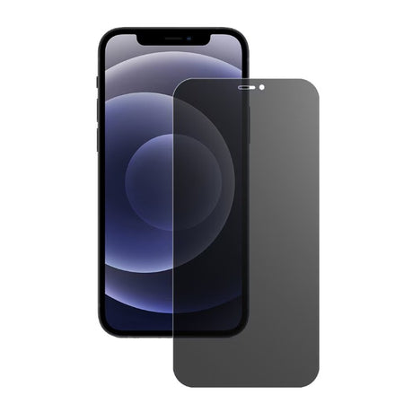 Folie de Protectie, Flippy, pentru iPhone 15 Pro, Matte Ceramic Privacy, 9H, Confidentialitate 30°, Anti-Soc, Negru Transparent - vivimall.ro