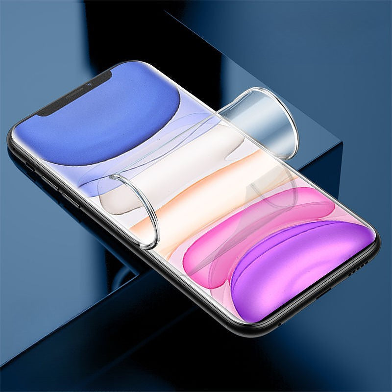 Folie de Protectie, Vivimall, pentru iPhone 15 Pro Max, Flexible Hidrogel Mat, Full Cover, Reparare Automata, Transparent - vivimall.ro