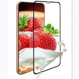 Folie de Protectie, Vivimall, pentru iPhone 15 Pro Max, Full Cover, Ceramics 9D, Anti-soc, Anti-amprenta, Margini Negre, Transparent - vivimall.ro
