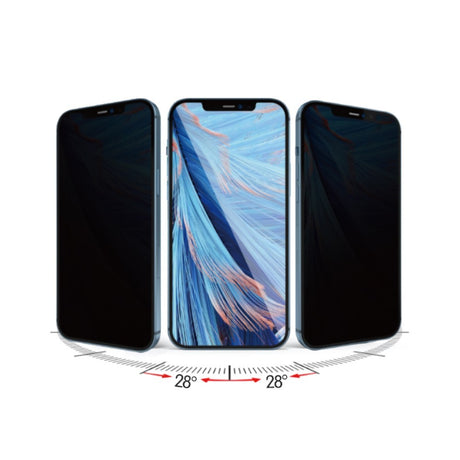 Folie de Protectie, Vivimall, pentru iPhone 15 Pro, Privacy Tempered Glass cu Pietricele, ESD, HD, Transparent - vivimall.ro