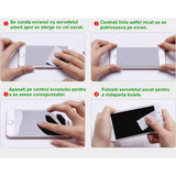 Folie de Protectie, Vivimall, pentru iPhone 15, Tempered Glass 9D, Anti-Soc, Full Glue, Margini Negre, Transparent - vivimall.ro
