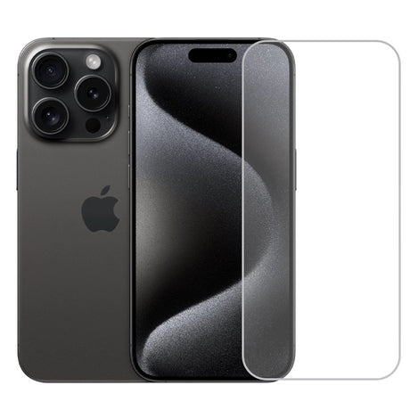 Folie sticlă securizată 3D pentru Apple iPhone 15 Pro, vedere frontală, transparentă, acoperire ecran complet