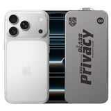 Folie de Protectie pentru Apple iPhone 17 Pro, Flippy, Sticla Securizata ESD Antistatica, Super-X Privacy OG, Margini Negre, 0.30 mm, Transparent Inchis - vivimall.ro