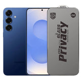 Folie de Protectie pentru Samsung Galaxy S25+, Vivimall, Sticla Securizata ESD Antistatica, Super-X Privacy OG, Margini Negre, 0.30 mm, Transparent Inchis - vivimall.ro