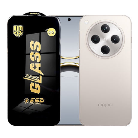 Folie sticlă securizată ESD pentru Oppo Find X8s+, grosime 0,35 mm, margini negre, vedere frontală
