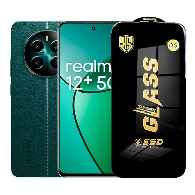 Folie de Protectie pentru Realme 12+, Flippy, Sticla Securizata ESD, Margini Negre, Rezistenta la Zgirieturi, Antistatica, 0.35 mm, Transparenta - vivimall.ro