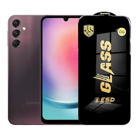 Folie de Protectie pentru Samsung Galaxy A24, Vivimall, Sticla Securizata ESD, Margini Negre, Rezistenta la Zgirieturi, Antistatica, 0.35 mm, Transparenta - vivimall.ro