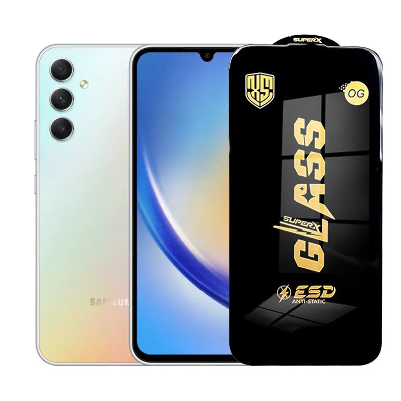 Folie de Protectie pentru Samsung Galaxy A34, Flippy, Sticla Securizata ESD, Margini Negre, Rezistenta la Zgirieturi, Antistatica, 0.35 mm, Transparenta - vivimall.ro