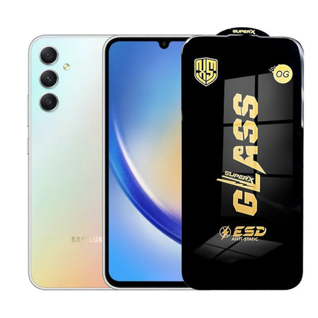 Folie de Protectie pentru Samsung Galaxy A34, Vivimall, Sticla Securizata ESD, Margini Negre, Rezistenta la Zgirieturi, Antistatica, 0.35 mm, Transparenta - vivimall.ro