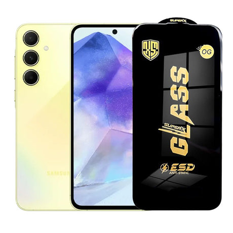 Folie de Protectie pentru Samsung Galaxy A55, Vivimall, Sticla Securizata ESD, Margini Negre, Rezistenta la Zgirieturi, Antistatica, 0.35 mm, Transparenta - vivimall.ro