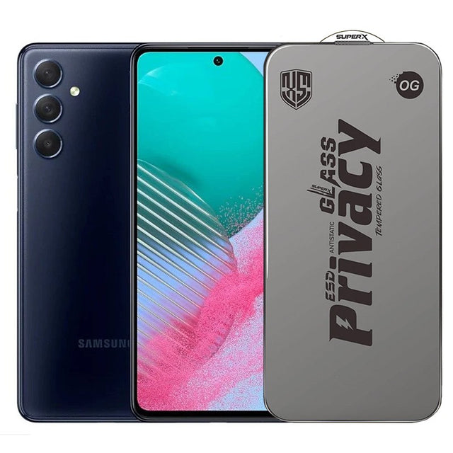 Folie sticlă securizată ESD pentru Samsung Galaxy M54, 0.30 mm, margini negre, vedere frontală