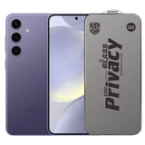 Folie de Protectie pentru Samsung Galaxy S24, Vivimall, Sticla Securizata ESD Antistatica, Super-X Privacy OG, Margini Negre, 0.30 mm, Transparent Inchis - vivimall.ro