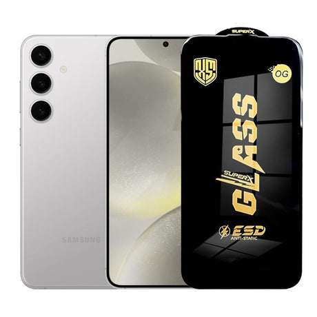 Folie de Protectie pentru Samsung Galaxy S24+, Vivimall, Sticla Securizata ESD, Margini Negre, Rezistenta la Zgirieturi, Antistatica, 0.35 mm, Transparenta - vivimall.ro